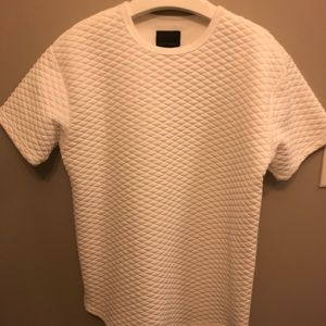 Men’s quilted white shirt- I wore as a tee dress